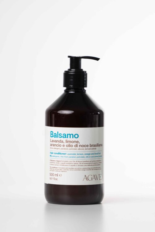 balsamo per capelli alla lavanda, al limone e alle noci del Brasile