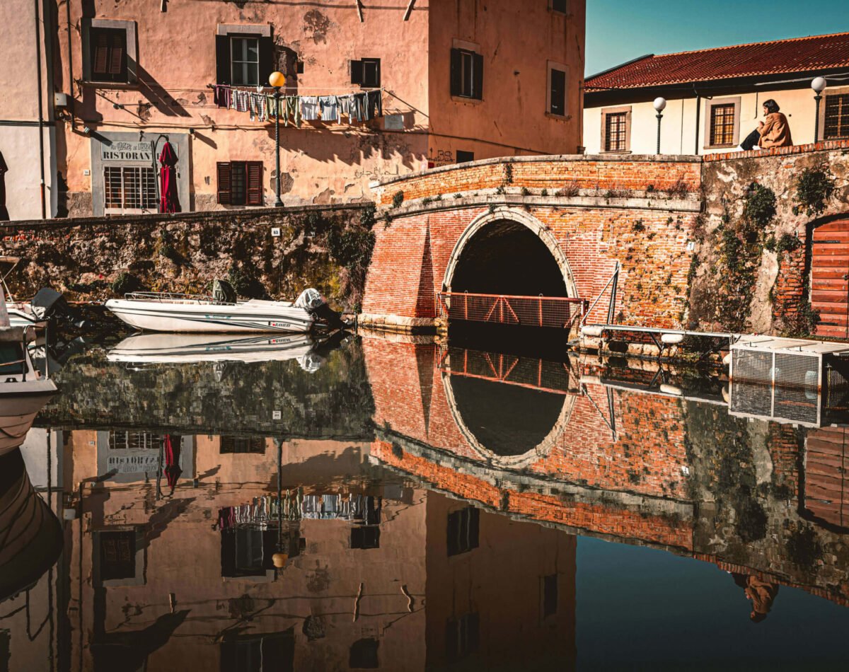 slow life on the canal in livorno
