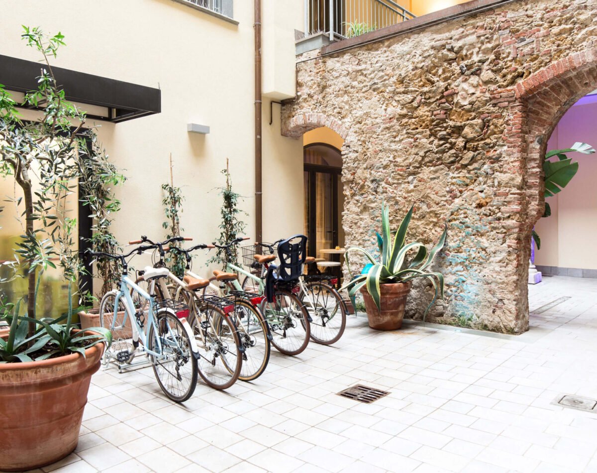 agave in città hotel with free rental bikes for guests in livorno
