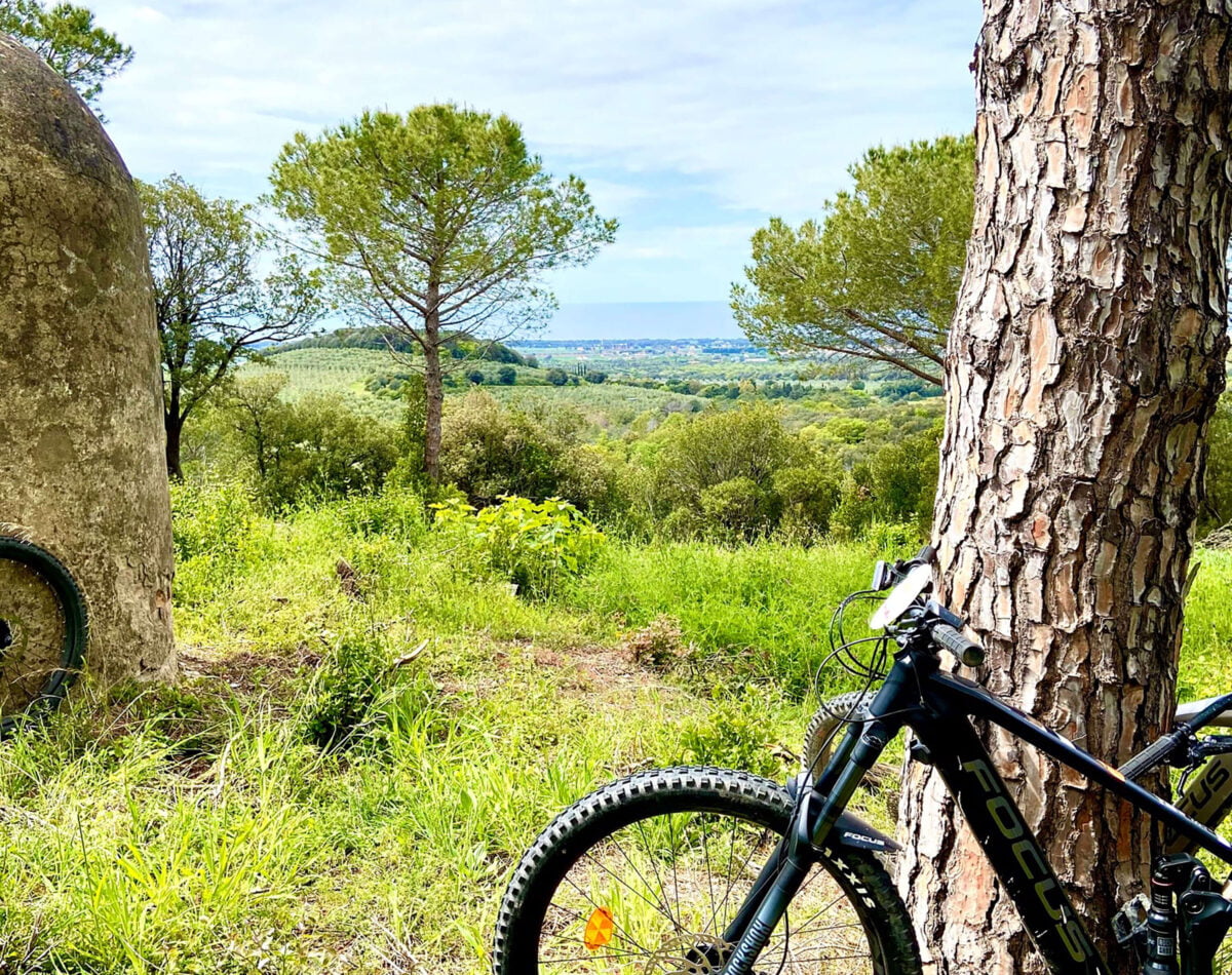 bike trial on the hills in tuscany