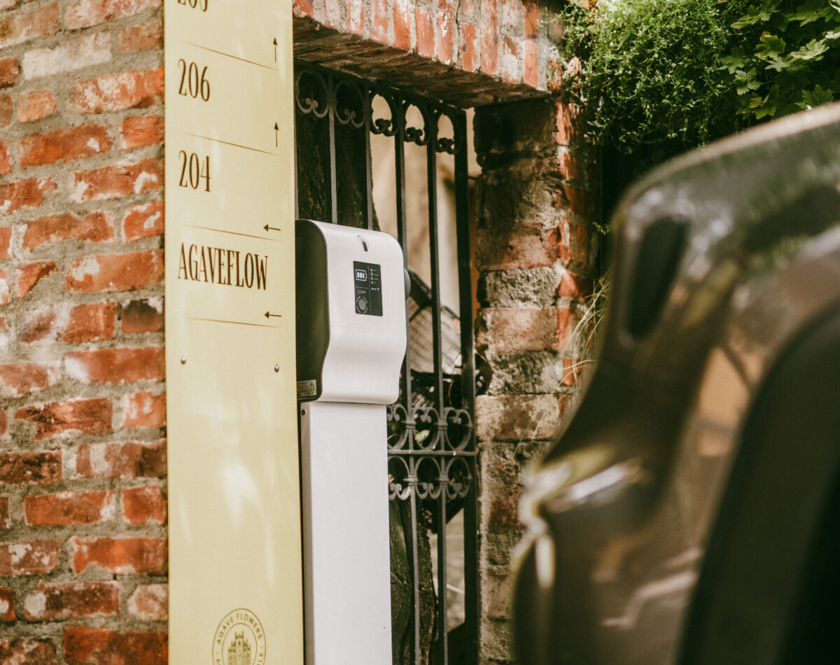 electric charging station in hotel milano